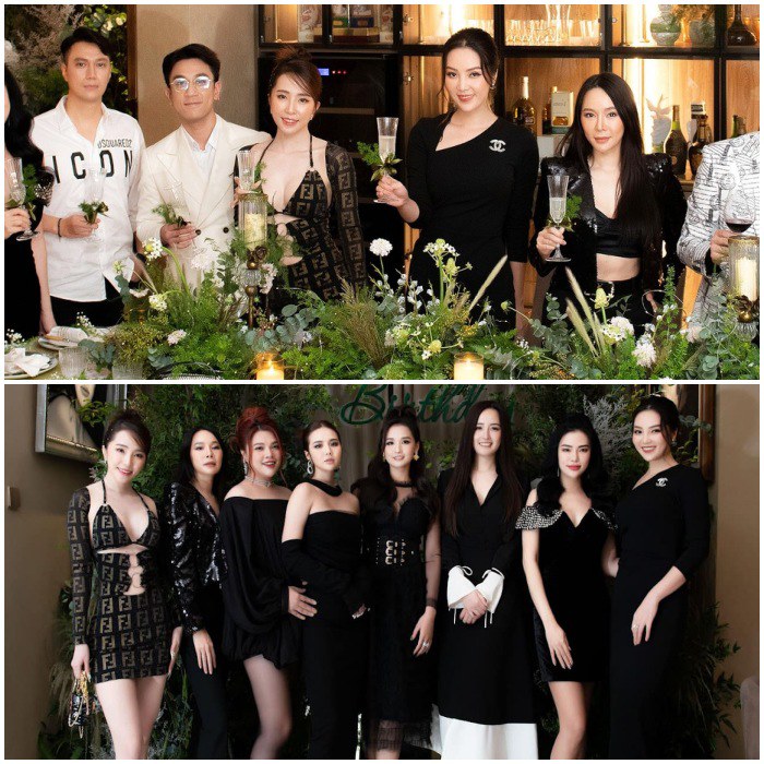 Hiếm hoi mới thấy nàng Cá sấu chúa lại kề cạnh đàn chị Thuỵ Vân - hoa khôi xinh của nhà đài. Mọi sự chú ý va phải cuộc đụng độ giữa mỹ nhân nóng bỏng nhất nhì mảng phim truyền hình và nàng BTV thanh lịch từng đạt Á hậu 2 Hoa hậu Việt Nam 2008.