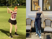 Hiền Hồ thoải mái khoe ảnh trở lại đi đánh golf, nhìn xuống đôi chân nhiều người giật mình