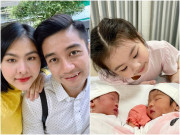 Làm mẹ - Vân Trang và chồng doanh nhân xem kĩ ngày giờ tốt để đón con gái song sinh
