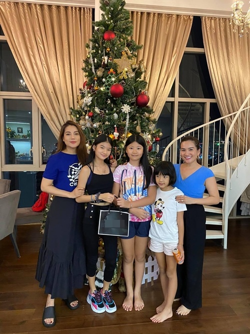 Con gái Bình Minh 12 tuổi cao hơn mẹ 1 cái đầu, đứng gần bằng bố 1m84 - 6