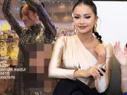 Thời trang - Dũng cảm mặc lại chiếc đầm khoét cả mạng sườn giống Ngọc Châu, nữ MC đi G63 lộ nhẹ điểm yếu