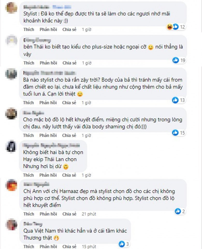 Fan Việt rất tức giận khi stylist không hoàn thành tốt trách nhiệm của mình khi chọn cho cô thiết kế dìm dáng.