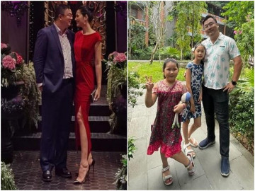 Hoa hậu Hương Giang cao 1m8, ông xã gần 2m, con gái mới 9 tuổi đã cực phẩm