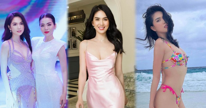 Vì có một bên mặt to hơn bên còn lại nên Ngọc Trinh thường làm bạn với kiểu tóc xoã, rẽ ngôi 1 bên. Phần tóc với 1 bên nhiều hơn sẽ giúp cô che chắn được bên mặt to hơn của mình.