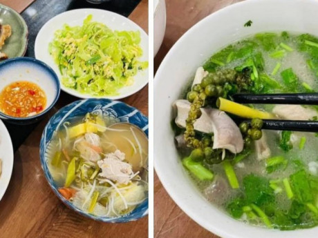 Bà bầu Hồ Bích Trâm ăn bao tử hầm tiêu, còn được mách nuốt mật heo khô để con sơ sinh lành dạ