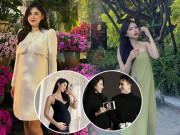 Thời trang - Xuất hiện "đối thủ giấu bầu" của MC Thu Hoài, từng là hotgirl The Face, bụng to "vượt mặt" vẫn mê diện đồ mát mẻ