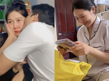 Từ ngày vợ có bầu, chàng trai không chân mua đủ loại trái cây tẩm bổ, còn bênh vợ ra mặt