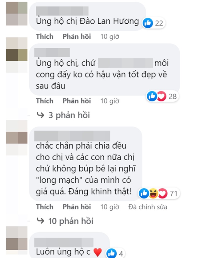 Hàng trăm bình luận phía dưới bài viết ủng hộ động thái cứng rắn của vợ Shark Bình.