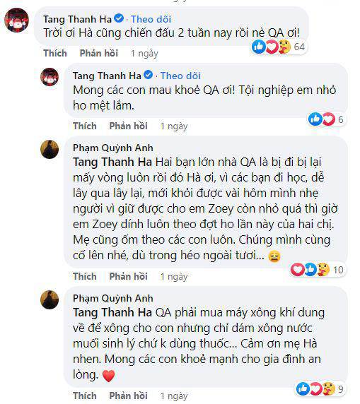 Phạm Quỳnh Anh, Thân Thúy Hà than thở chuyện con ốm mãi không khỏi, Tăng Thanh Hà đồng cảm - 6