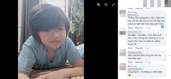 Đáng chú ý, con trai Elly Trần được nhiều người nhận xét càng lớn càng giống bố ngoại quốc.