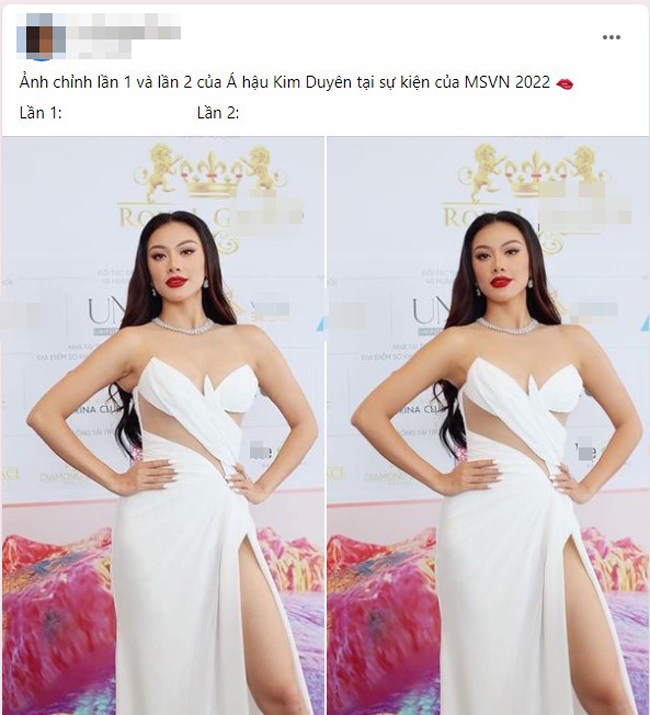 Á hậu lao đao nhất với item này chính là Kim Duyên. Cô liên tục bị các antifan điểm danh trong hội nhóm mỗi lần xuất hiện với thiết kế dáng cúp và corset thân này.