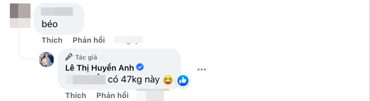 Huyền Anh chưa từng hé lộ số đo 3 vòng lẫn chiều cao của mình ngoại trừ cân nặng. Người đẹp hiện tại chỉ 47kg.