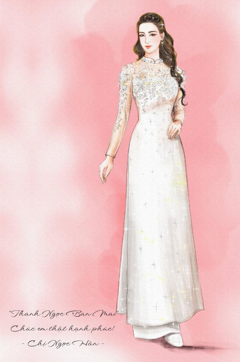 Xứng danh Hoa hậu giản dị, cô dâu Ngọc Hân tự may 2 bộ áo dài cưới, đẹp tinh khôi trong lễ ăn hỏi - 7