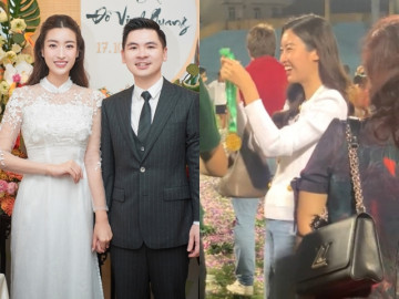 Clip Đỗ Mỹ Linh xuất hiện với vòng 2 tròn xoe nghi có bầu, Bầu Hiển trao ngay Huy chương Vàng