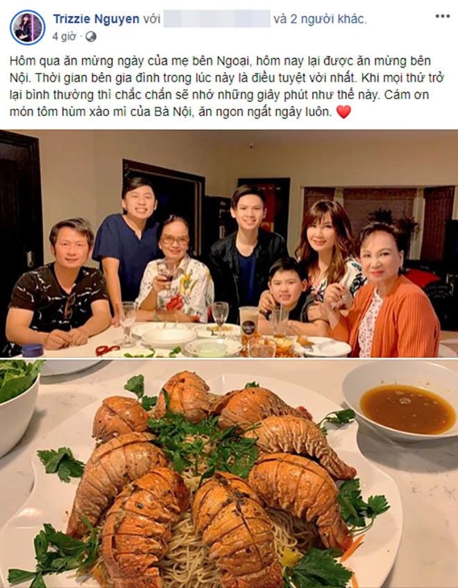 Mối quan hệ tốt đẹp của Trizzie Phương Trinh với gia đình Bằng Kiều nhận được nhiều sự ngưỡng mộ.