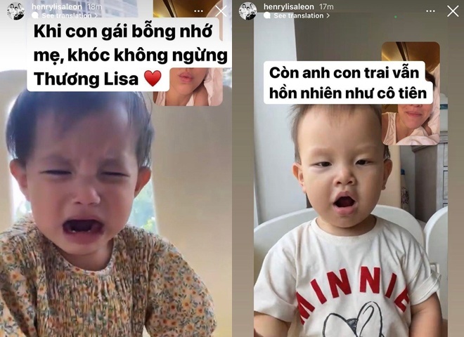 Trước đó, cặp song sinh cũng từng có màn thể hiện trái ngược nhau khi bố mẹ đi công tác dài ngày.