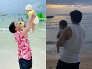 Giải trí - Quý Bình hiếm hoi khoe con trai với bà xã đại gia, cậu bé chưa tròn 10 tháng đã quậy phá