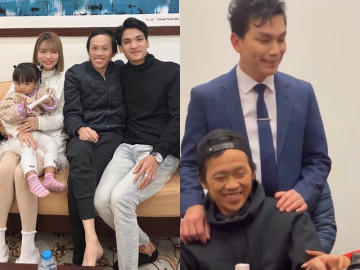 Hoài Linh gầy xọp, tiều tụy khi ngồi cạnh Mạc Văn Khoa, đứng với Mạnh Quỳnh trông khắc khổ dù chênh 2 tuổi