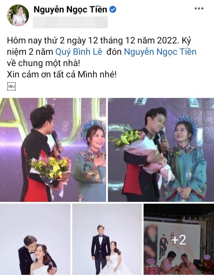Bà xã Quý Bình chia sẻ dòng trạng thái ngọt ngào cùng những hình ảnh hạnh phúc bên ông xã và các con.