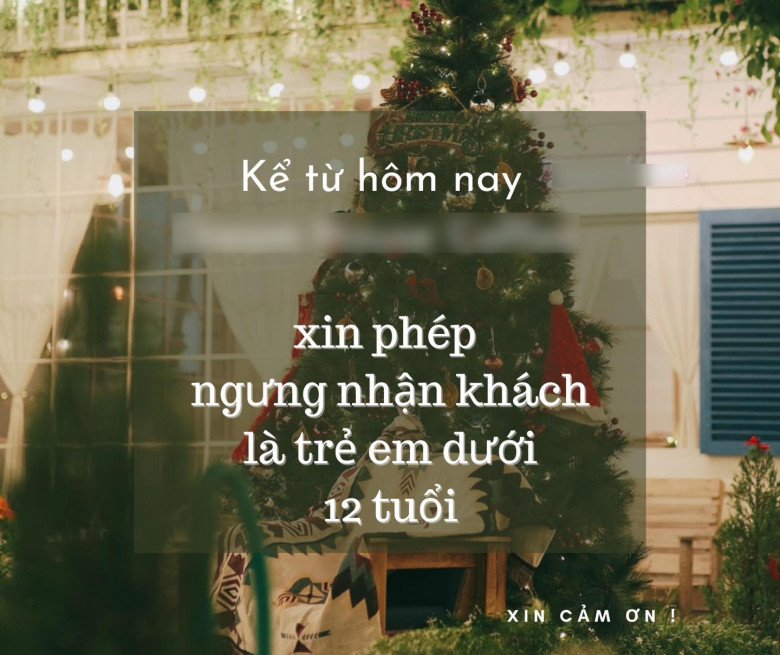 Thông báo không nhận khách dưới 12 tuổi của quán cà phê gây xôn xao dư luận