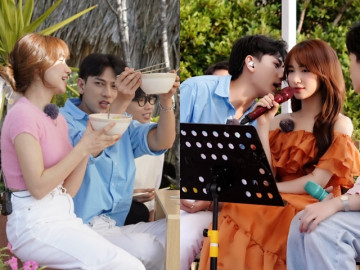 Hòa Minzy nũng nịu khi được Isaac đút thức ăn, cả 2 có nhiều khoảnh khắc tình tứ