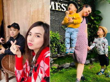 Bỏ showbiz về sinh con cùng Victor Vũ, Đinh Ngọc Diệp bất lực khóc vì con kén ăn, đuổi bố ra khỏi nhà