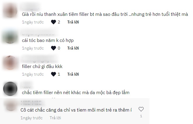 Bên cạnh những nghi vấn về việc trùng tu nhan sắc của Cát Phượng, cũng có người bào chữa cho co rằng có vẻ vì đã hơi có tuổi nên việc Cát Phượng can thiệp một số biện pháp thẩm mỹ là hoàn toàn bình thường. Cũng fan hâm mộ khen ngợi làn da căng mịn cùng như ngoại hình trẻ hơn rất nhiều so với độ tuổi 52.