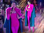 Thời trang - Lệ Quyên diện váy siêu ngắn, suýt lộ điểm kém duyên trước hàng ngàn khán giả