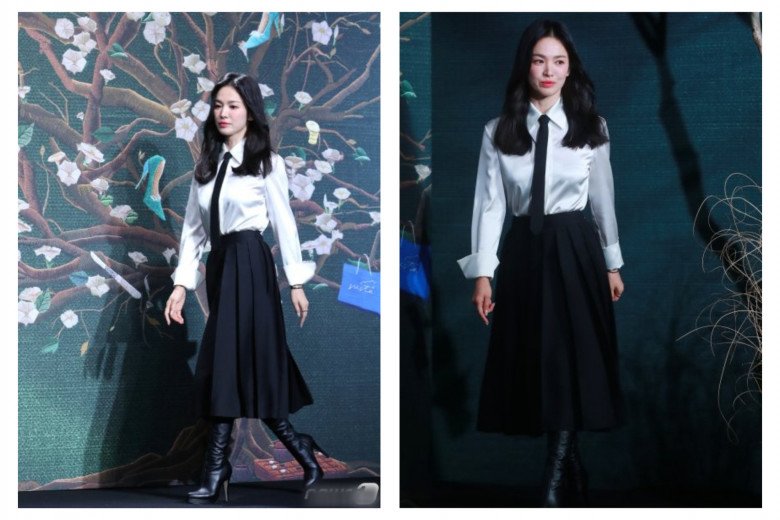 Song Hye Kyo tái xuất hậu nghi vấn amp;#34;tân trangamp;#34; nhan sắc, mặc áo sơ mi trắng đẹp chấp ảnh chụp lén - 5