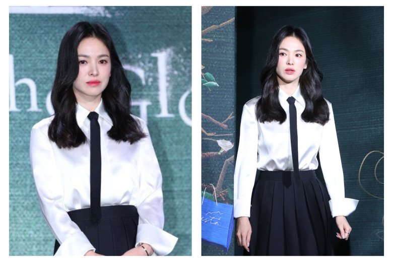 Song Hye Kyo tái xuất hậu nghi vấn amp;#34;tân trangamp;#34; nhan sắc, mặc áo sơ mi trắng đẹp chấp ảnh chụp lén - 6