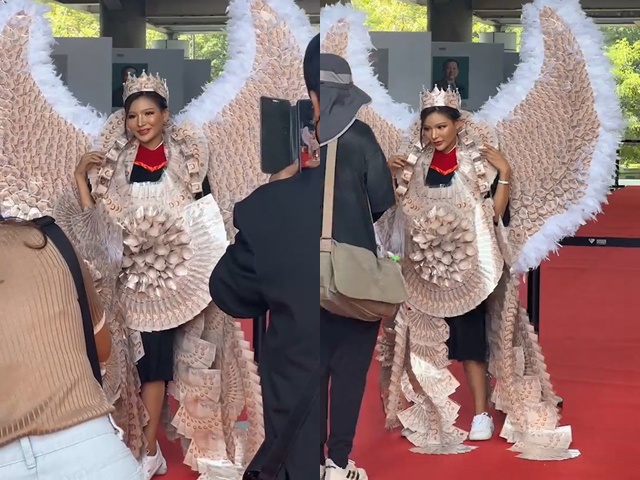 Tốt nghiệp đại học, cô gái được bạn trai tặng bộ đồ làm từ 1,4 tỷ tiền mặt gây tranh cãi - 2