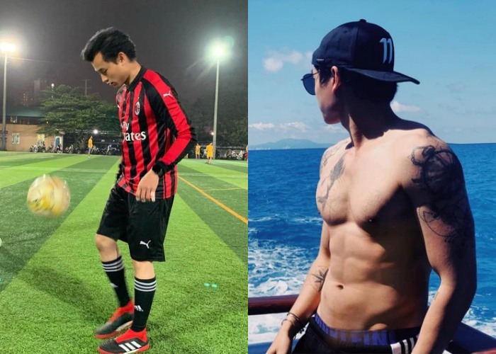 Thế Anh sở hữu body rắn rỏi và có đam mê thể thao.