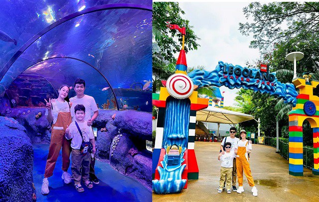 Trước đó, Nhật Kim Anh cùng chồng cũ đưa con trai đi chơi. 