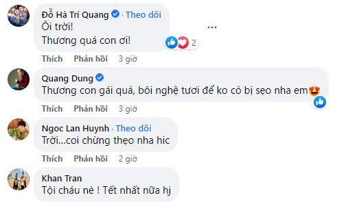 Con gái Thân Thúy Hà bị ngã xe trầy xước hết mặt mũi khiến Tăng Thanh Hà, Quang Dũng xót xa - 4