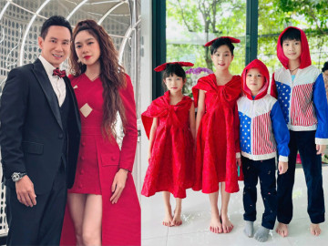 Lý Hải - Minh Hà tung tuyệt chiêu mua áo quần ngày Tết siêu tiết kiệm cho 4 con nhỏ