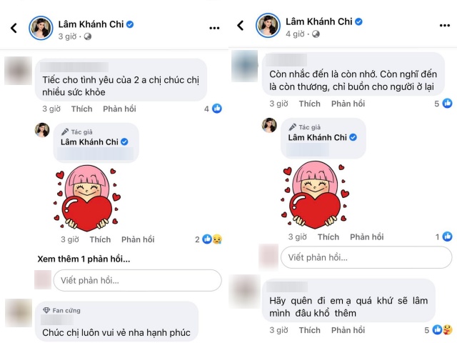 Cư dân mạng để lại nhiều lời động viên Lâm Khánh Chi, chúc cô hạnh phúc với cuộc sống hiện tại.