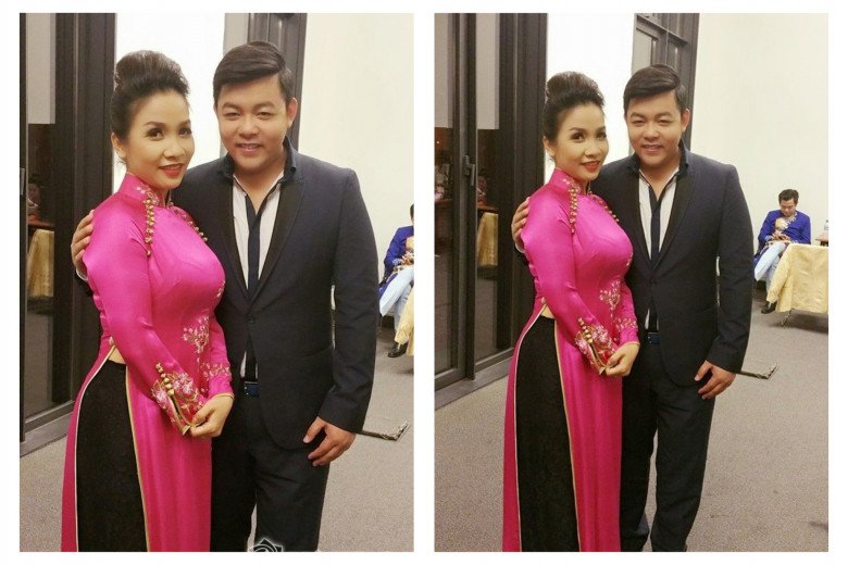 Trong một bức ảnh chụp cùng nam ca sĩ Quang Lê, Mỹ Linh cũng diện một chiếc áo dài có kiểu dáng tương tự, màu hồng nổi bật, Mỹ Linh bị nhiều người chê . Trong ảnh, nếu như Quang Lê bị soi ngày càng tăng cân mất kiểm soát thì trang phục của Mỹ Linh lại bị chê gấp nhiều lần.