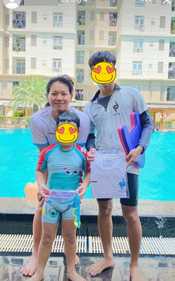 Khoảnh khắc chụp chung của Ánh Viên và “bạn trai tin đồn”.