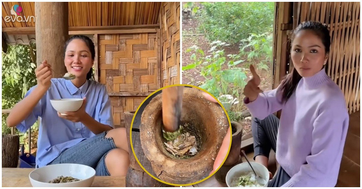 View - Hoa hậu nghèo nhất Việt Nam H'Hen Niê khoe 5 món giã mộc mạc của quê mình, ăn hết mấy tô cơm
