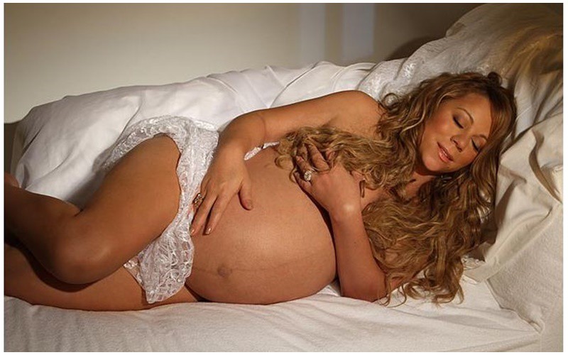 Mariah Carey nổi tiếng là nữ nghệ sĩ có vóc dáng bốc lửa, cuốn hút nhưng cô đã tăng nhiều cân khi mang thai cặp song sinh. 
