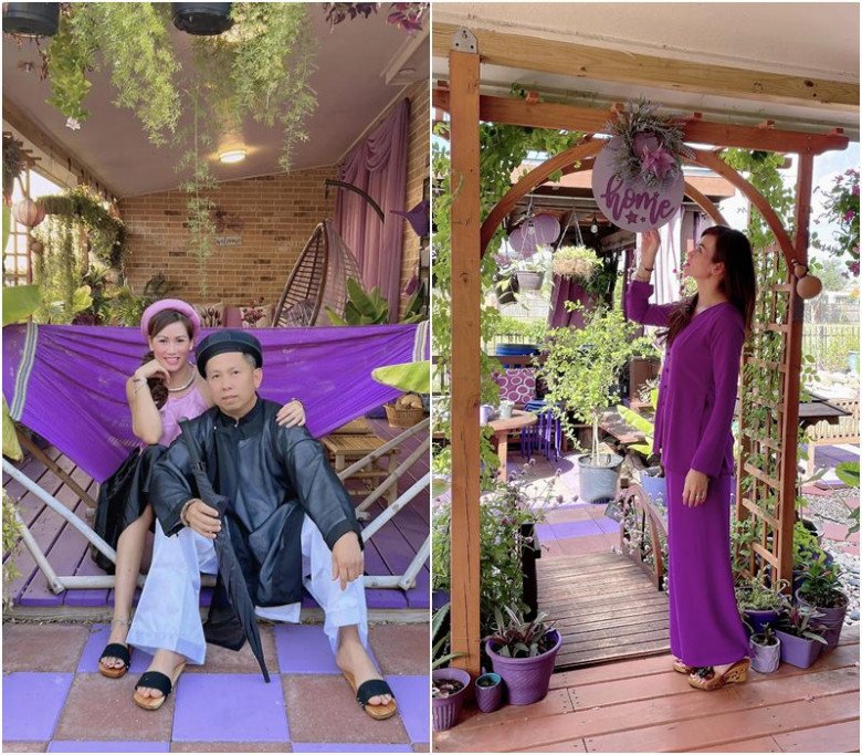 Mẹ Việt phủ nhà vườn 1.000m2 ngập màu tím mộng mơ, ở Mỹ mà tưởng miền Tây sông nước Việt - 3