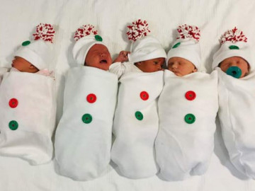 Người mẹ sinh 6 con chỉ trong vòng 10 phút, em bé nhỏ xinh nằm gọn trong lòng bàn tay