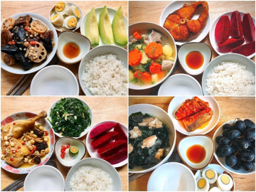 7 ngày sau sinh, mẹ bỉm Hải Phòng xuống bếp tự nấu cơm cữ, nhìn mâm cơm ai cũng trầm trồ
