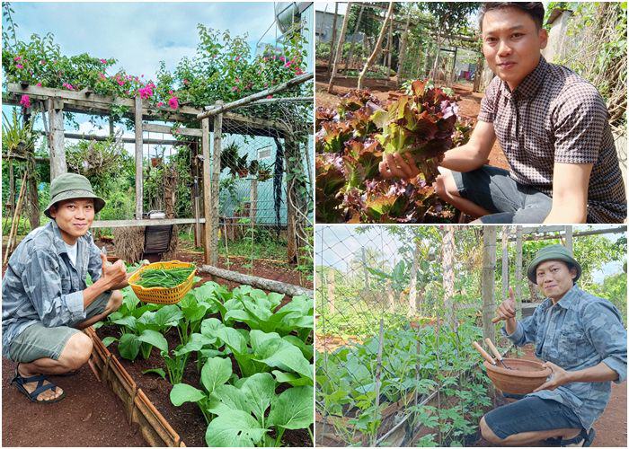 View - Nam công nhân tan ca tự trồng rau phục vụ bữa ăn hàng ngày, chia sẻ bí quyết mát tay nhờ khâu làm đất
