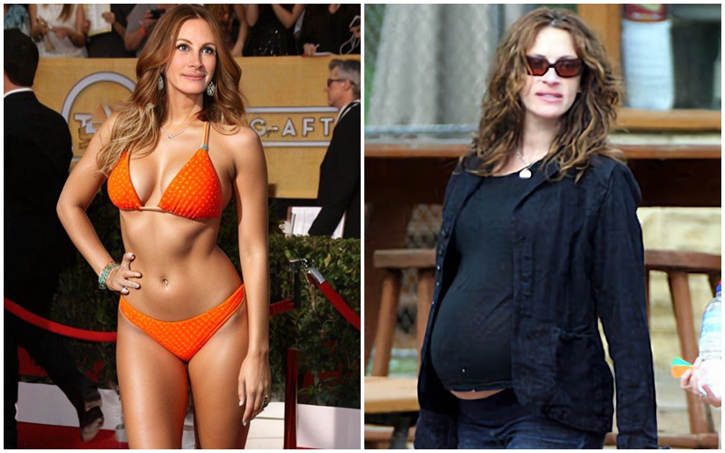 Nữ diễn viên Julia Roberts từng có nhan sắc chim sa cá lặn nhưng cuối cùng cô đã chấp nhận đánh mất vẻ đẹp vốn có để mang thai.
