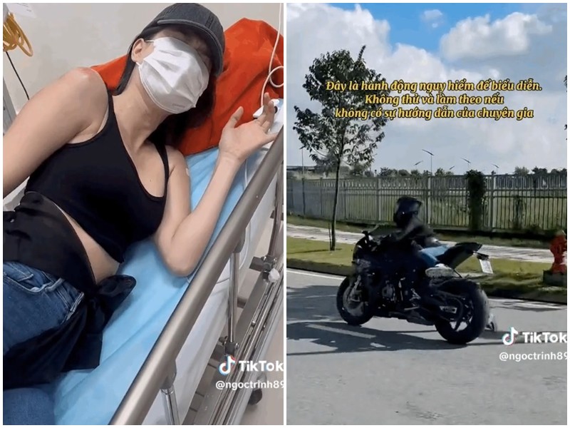 Trên trang cá nhân, Ngọc Trinh đã đăng tải đoạn clip ghi lại toàn bộ vụ té xe mô tô mà mình gặp phải. Theo đó, người đẹp đã rước quả đắng vì trong lúc đang chạy xe sống ảo cô không đủ kinh nghiệm xử lý dẫn đến tai nạn đáng tiếc. 
