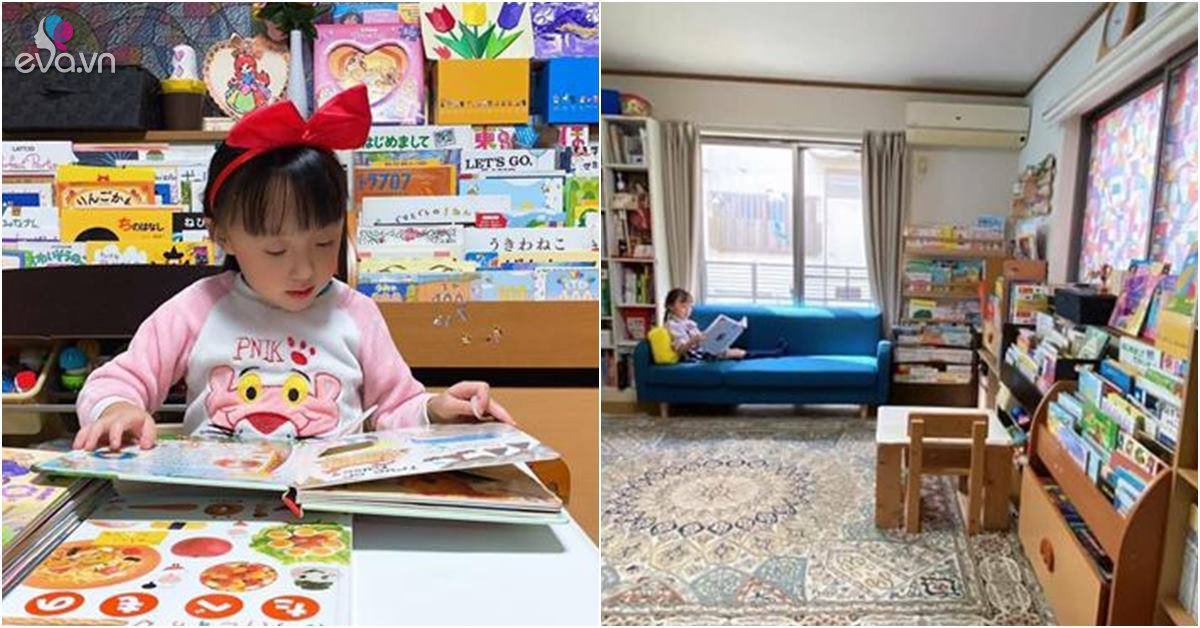 View - Em bé Việt ở Nhật nổi tiếng có căn phòng chứa nghìn cuốn sách, ước với mẹ một ngày đọc sách 24H vì ngủ thật lãng phí