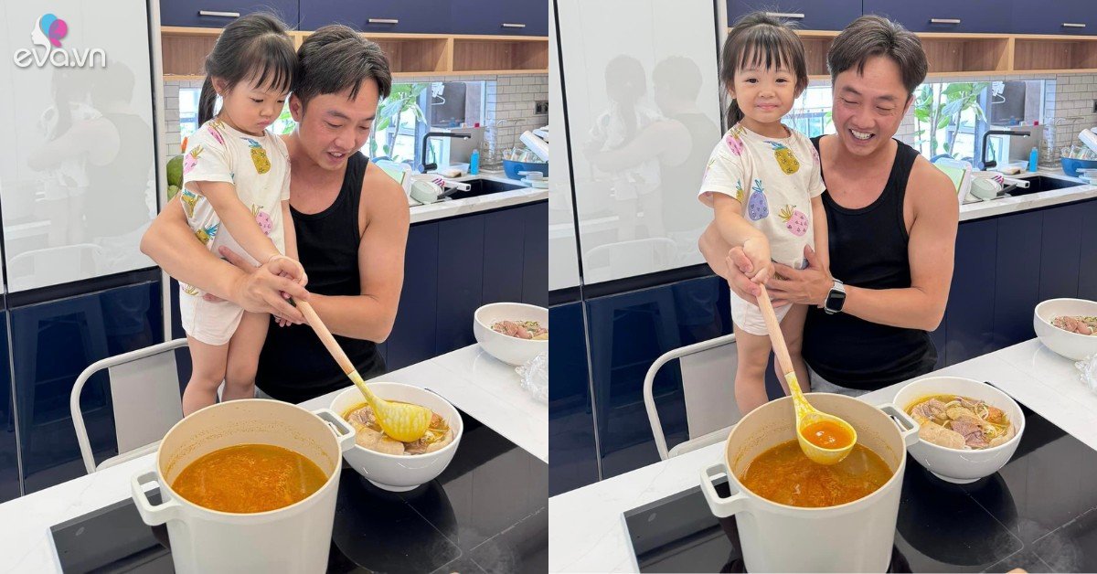 View - Ái nữ 3 tuổi nhà Đàm Thu Trang được bố cho nấu ăn để kiếm thêm thu nhập, cách cho con tham gia việc nhà từ nhỏ gây ấn tượng