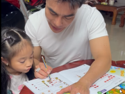 Yêu con - Vợ chồng Lê Dương Bảo Lâm dạy con học Toán lớp 1, than trời vì đề bài quá khó