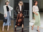 Thời trang - 1001 cách phối chân váy lụa Satin, không phải phụ nữ Pháp vẫn sang chảnh trong từng hơi thở
